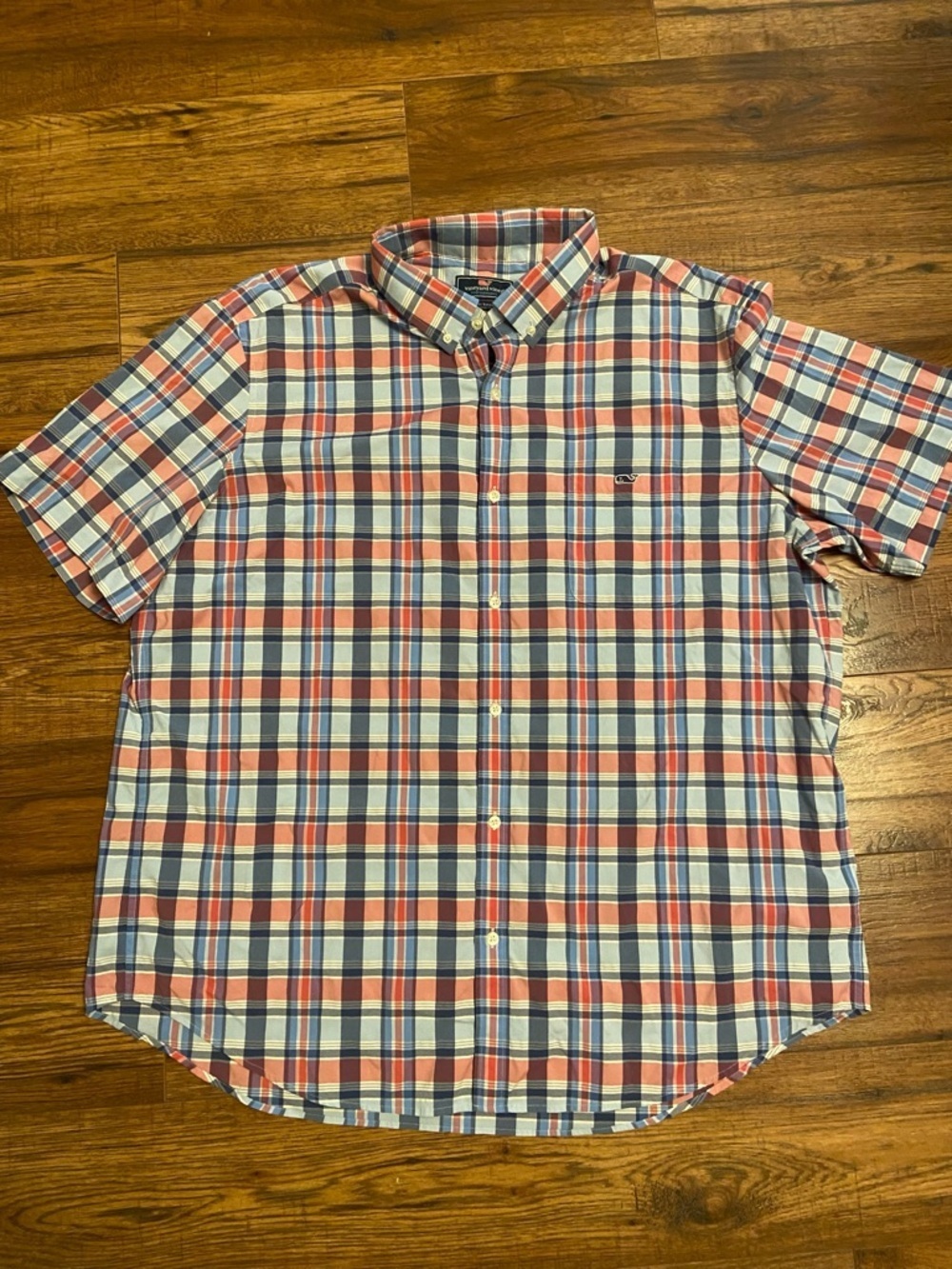 Vineyard Vines Performance Shirt Mens 2XL Check Button Up Classic Fit Tucker